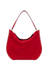 Oskan Soft Hobo, &pound;350, Handbags, Red, Suede, Front view